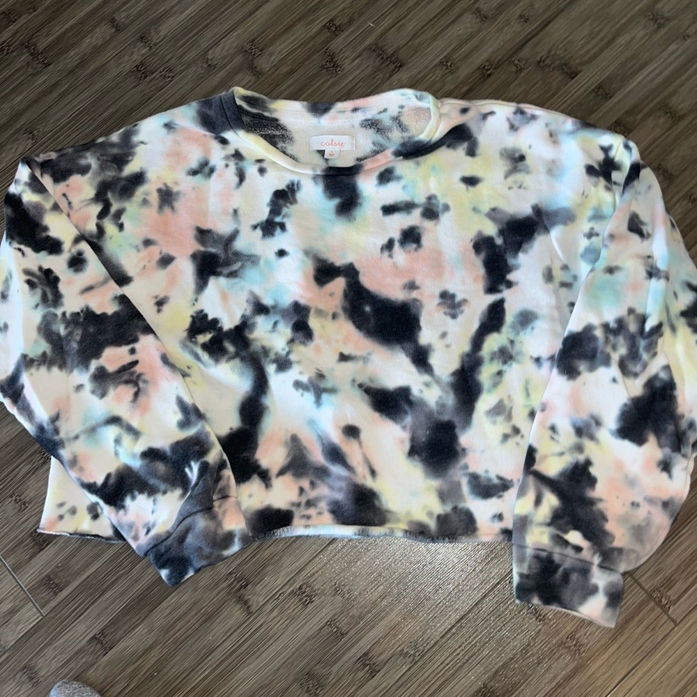 Colsie Multicolor Tie-Dye Sweatshirt size L
